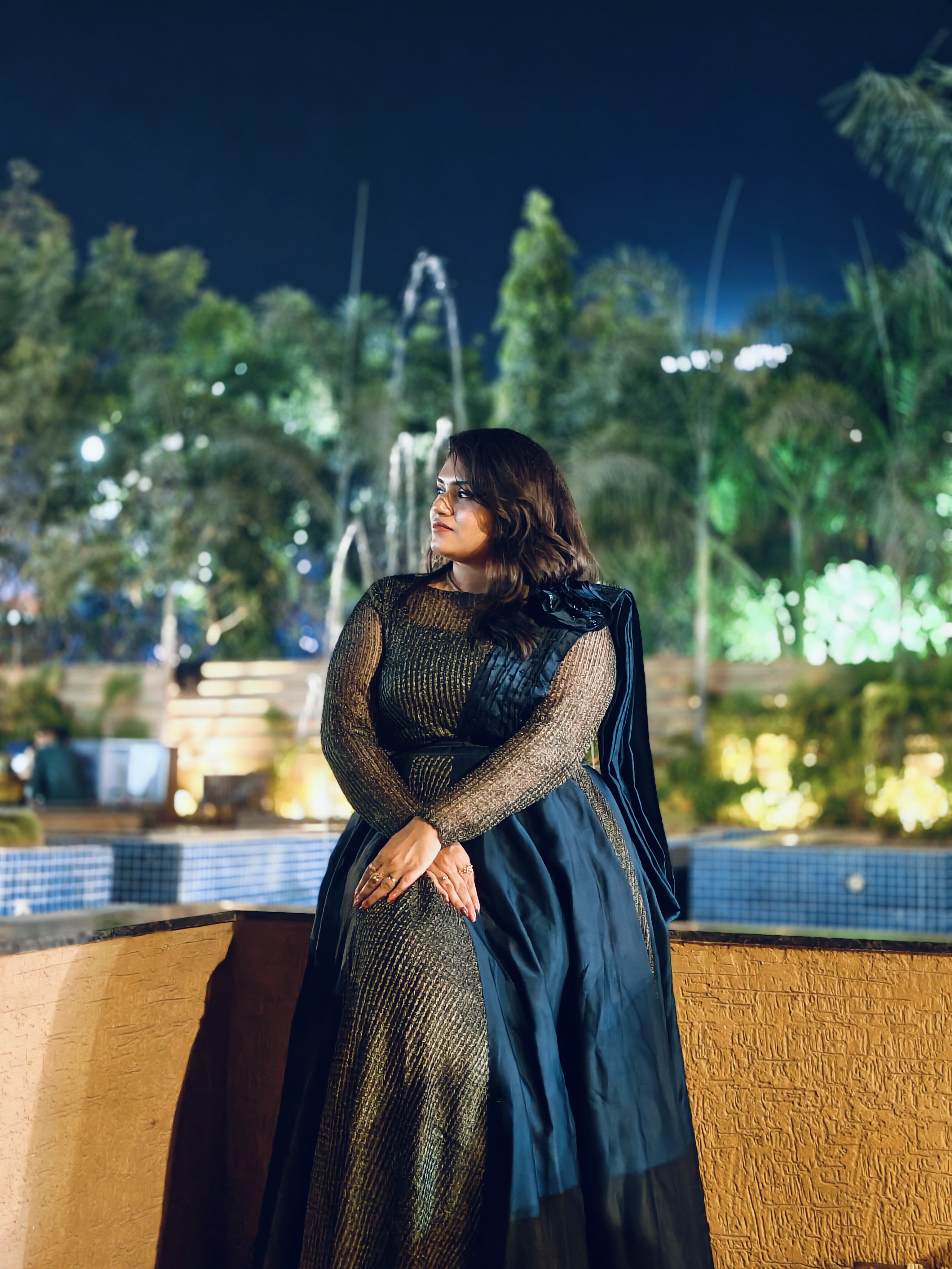 Neel Raat — Indo-Western lighting on the couture gown
